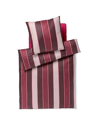 JOOP | Satin Bettwäsche STRIPES 70x90cm/140x200cm Dkl Rot | 